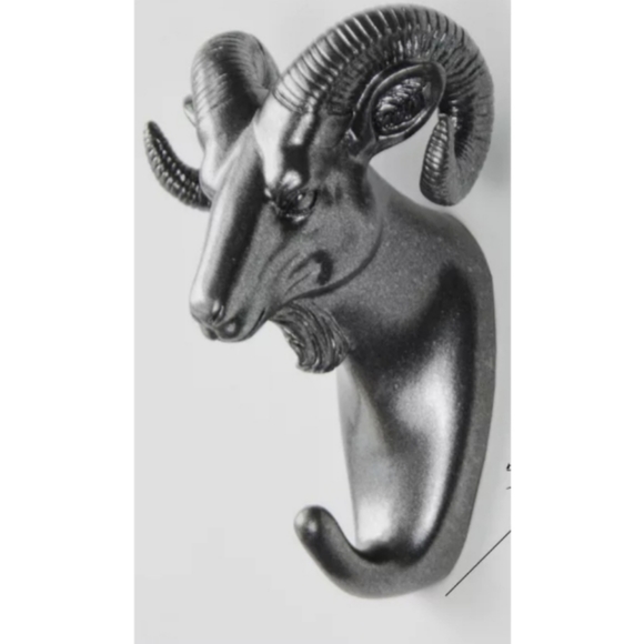 Other - 🧡5 ⭐ rated🧡METALLIC BLACK RAM Shaped wall hook